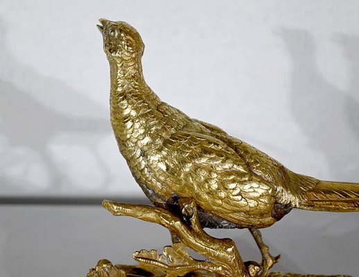 Alfred Dubucand, The Pheasant, Late 19th Century, Bronze-RVK-1395230