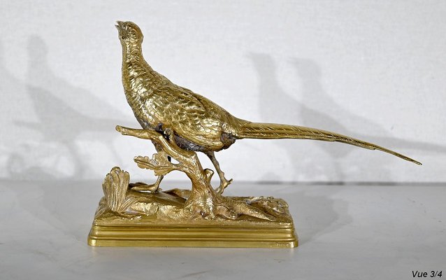 Alfred Dubucand, The Pheasant, Late 19th Century, Bronze-RVK-1395230