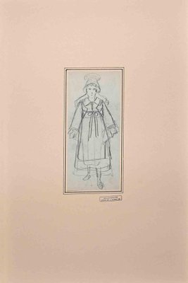 Alfred Grevin, Portrait of Child, Original Pencil Drawing, Late 19th-Century-ZCI-1291407