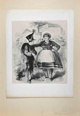 Alfred Grevin, The Greeting, Original Lithograph, Late 19th-Century-ZCI-1283817