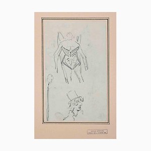 Alfred Grevin, The Magician and Fairy, Original Pencil Drawing, Late 19th-Century-ZCI-1291413