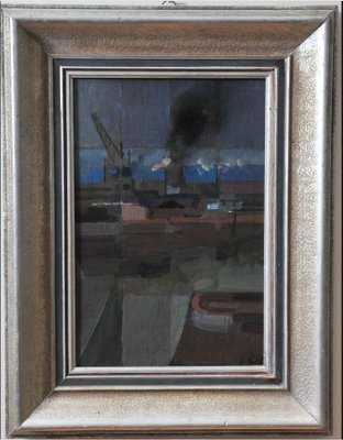 Alfred Réth (1884-1966), Hungarian, Port, 1950s, Oil on Canvas-QOR-2017213