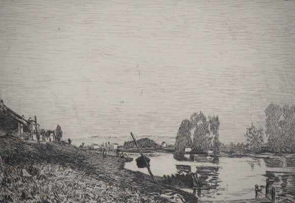 Alfred Sisley, Riverside, 1873, Engraving-KHH-1437283