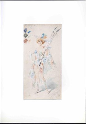 Alfredo Edel, Harlequin, Watercolor, 1904-ZCI-1760828