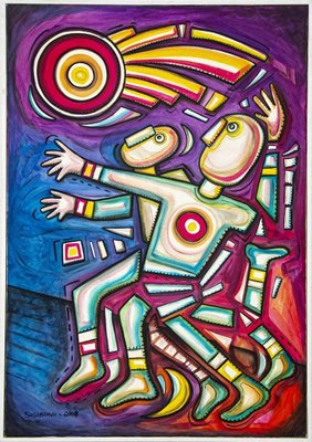 Alfredo Sosabravo - Atletismo - Acrylic Painting On Canvas - 2007-ZCI-860403