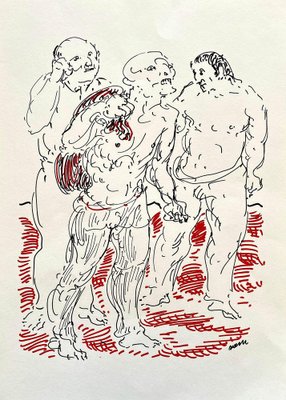 Aligi Sassu, Figures, Lithograph, 1983-ZCI-1762031