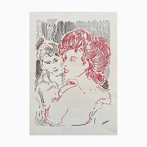 Aligi Sassu, Women, Lithograph, 1980s-ZCI-1762071