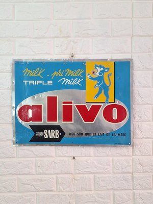 Alivo Milk Shop Advertisement Sign, 1970s-FRB-1766032