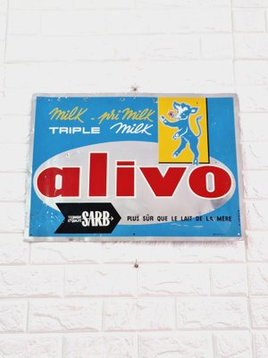 Alivo Milk Shop Advertisement Sign, 1970s-FRB-1766032