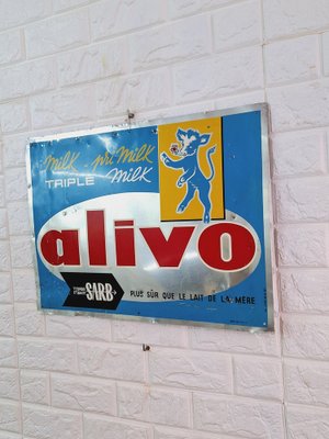 Alivo Milk Shop Advertisement Sign, 1970s-FRB-1766032