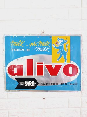 Alivo Milk Shop Advertisement Sign, 1970s-FRB-1766032