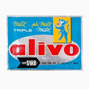 Alivo Milk Shop Advertisement Sign, 1970s-FRB-1766032