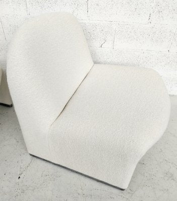 Alky Chairs in White Bouclè by Giancarlo Piretti for Anonima Castelli, 1970s, Set of 2-RNN-2000892