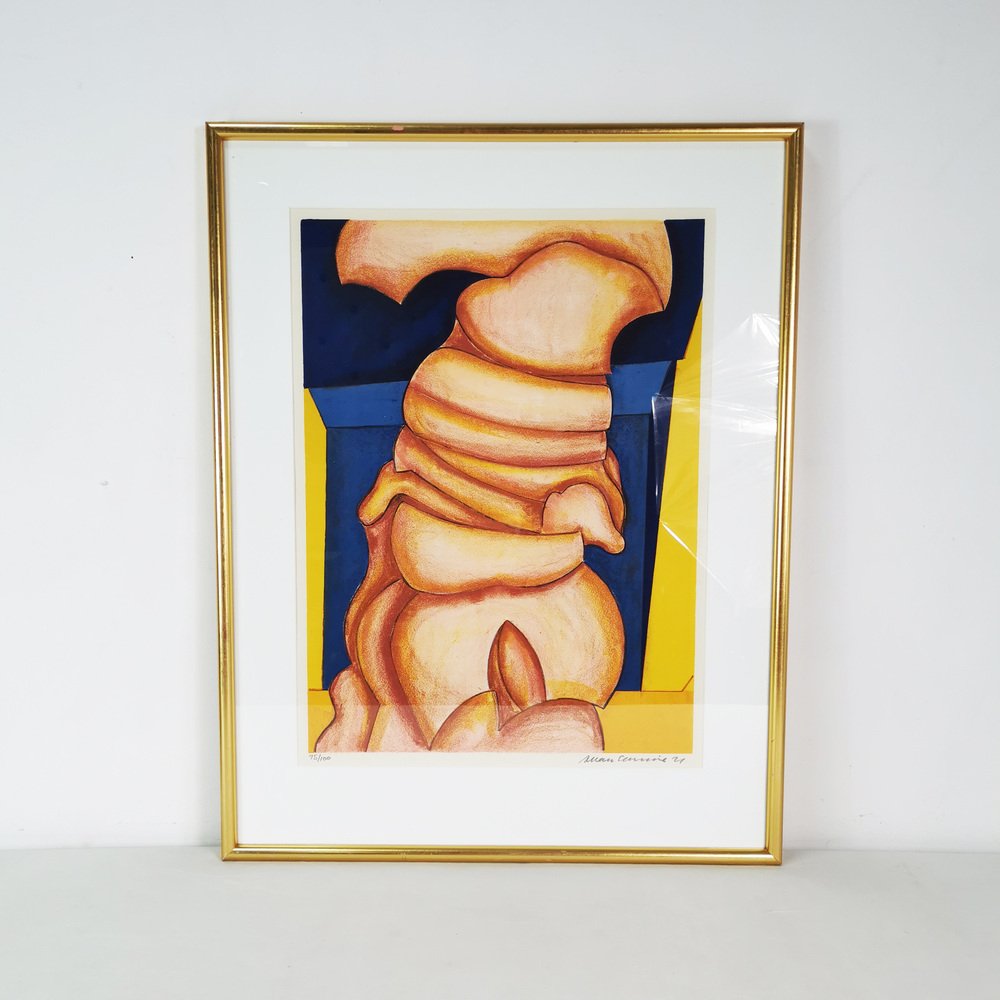 Allan Schmidt, Abstract Figure, Color Lithograph, 1971