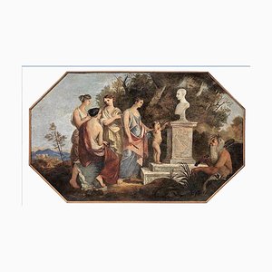 Allegoric Scene with Vestal Virgins and Satyr - 19th Century - Painting - Modern 19th Century-ZCI-756782