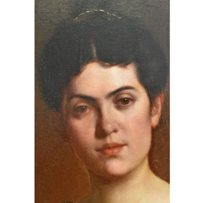 Alphonse Dargent, Woman Portrait, 1800s, Oil on Canvas-YVI-2016035