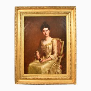 Alphonse Dargent, Woman Portrait, 1800s, Oil on Canvas-YVI-2016035