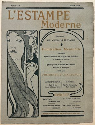 Alphonse Mucha, Cover for l'Estampe Moderne, July 1898, Lithograph-YWW-2014845