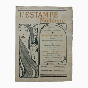 Alphonse Mucha, Cover for l'Estampe Moderne, July 1898, Lithograph-YWW-2014845