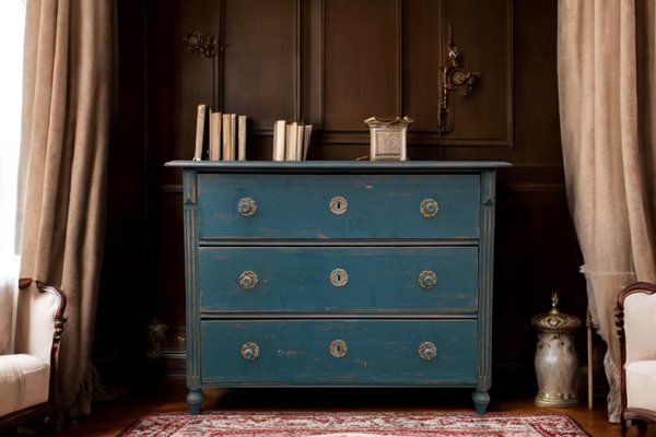 Alpine Painted Chest of Drawers, 1850s-BGS-2020417