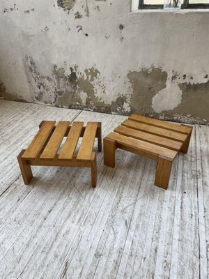 Alpine Stools or Sofa End Tables in Pine by Charlotte Perriand, 1960, Set of 2-LCU-1411017