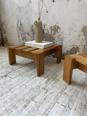 Alpine Stools or Sofa End Tables in Pine by Charlotte Perriand, 1960, Set of 2-LCU-1411017