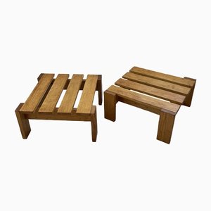 Alpine Stools or Sofa End Tables in Pine by Charlotte Perriand, 1960, Set of 2-LCU-1411017