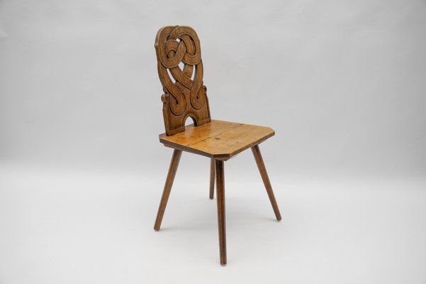 Alsatian Chair with Interlacing Pattern, France, 1930s-KQB-1768239