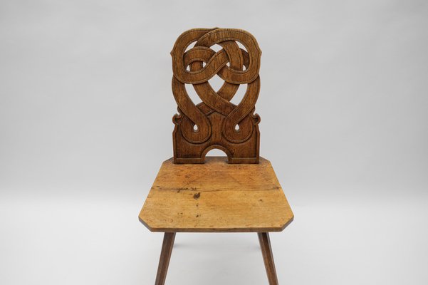 Alsatian Chair with Interlacing Pattern, France, 1930s-KQB-1768239