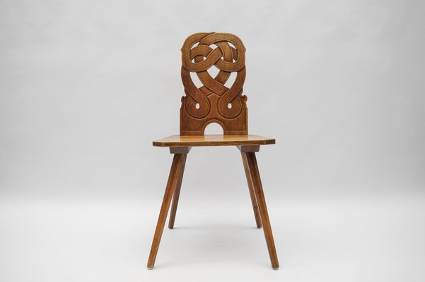 Alsatian Chair with Interlacing Pattern on the Back, France, 1930s-KQB-1768246