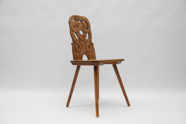 Alsatian Chair with Interlacing Pattern on the Back, France, 1930s-KQB-1768245