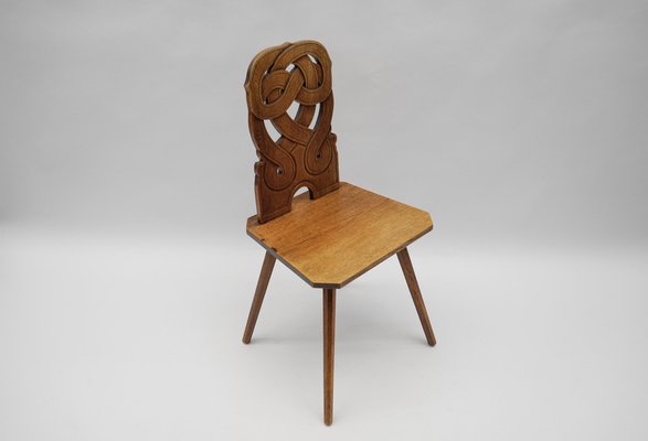 Alsatian Chair with Interlacing Pattern on the Back, France, 1930s-KQB-1768246