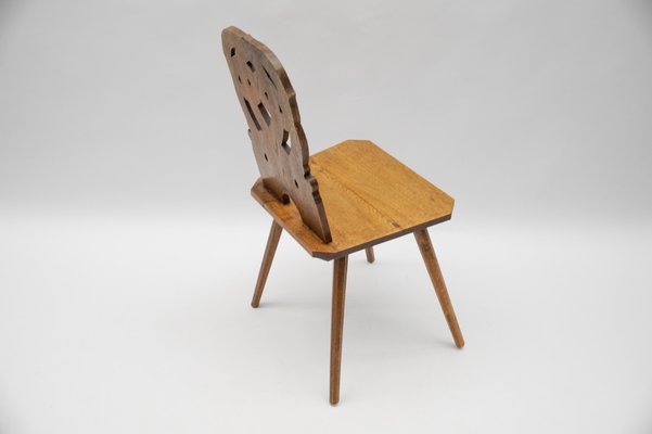 Alsatian Chair with Interlacing Pattern on the Back, France, 1930s-KQB-1768245