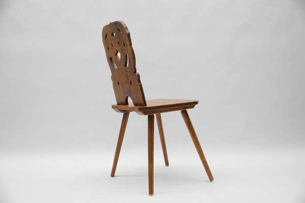 Alsatian Chair with Interlacing Pattern on the Back, France, 1930s-KQB-1768245