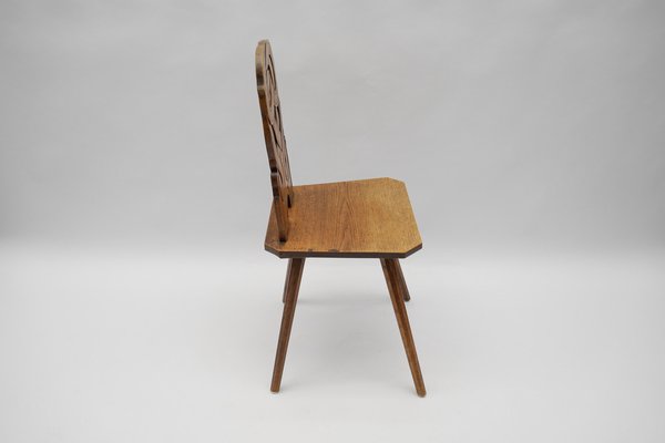 Alsatian Chair with Interlacing Pattern on the Back, France, 1930s-KQB-1768246