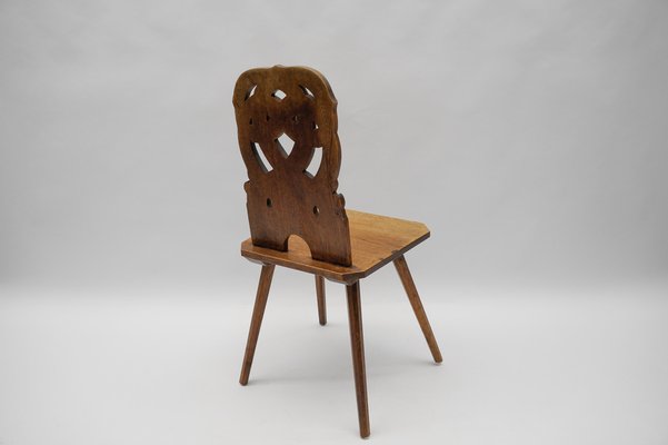 Alsatian Chair with Interlacing Pattern on the Back, France, 1930s-KQB-1768246