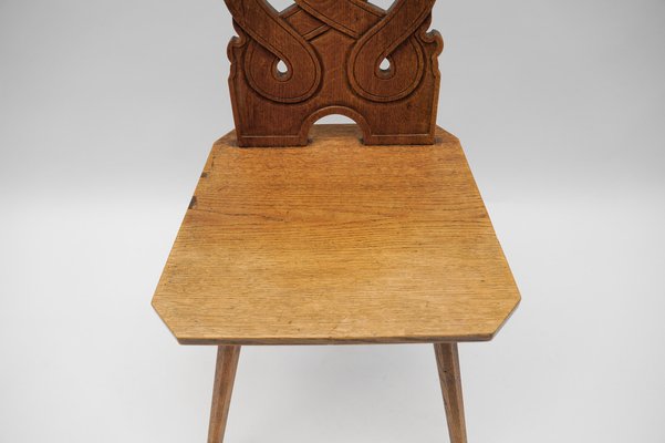 Alsatian Chair with Interlacing Pattern on the Back, France, 1930s-KQB-1768246