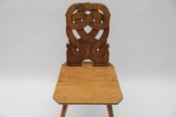 Alsatian Chair with Interlacing Pattern on the Back, France, 1930s-KQB-1768245