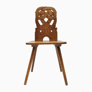 Alsatian Chair with Interlacing Pattern on the Back, France, 1930s-KQB-1768246