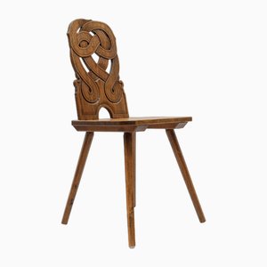 Alsatian Chair with Interlacing Pattern on the Back, France, 1930s-KQB-1768245