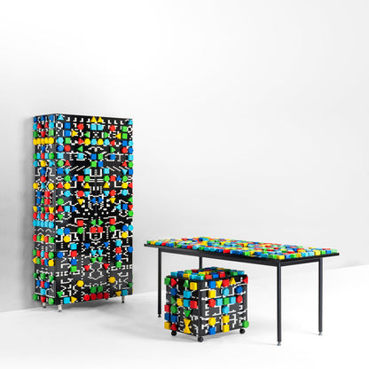 REMIX VOL. 6 OFFICE GAME - Wooden office drawer unit with castors
