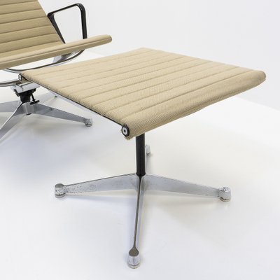 Alu Lounge Chair and Footstool by Eames for Herman Miller, 1970s, Set of 2-TJQ-1219548