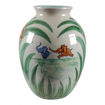 Aluminia Hand Painted Vase-MTD-1399806