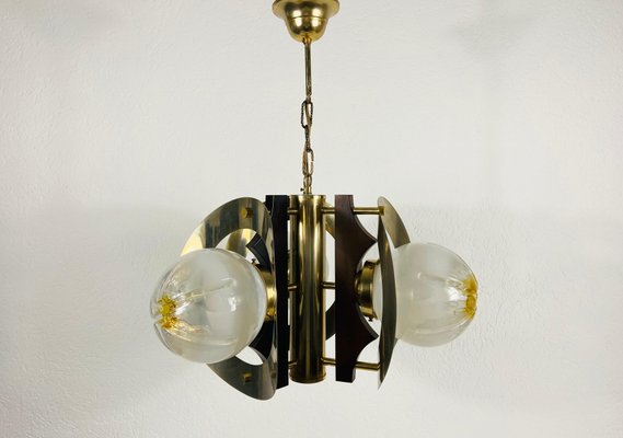 Aluminium and Murano Glass Ceiling Light from Mazegga, Italy, 1970s-PUK-826193