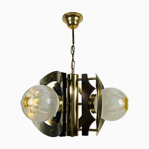 Aluminium and Murano Glass Ceiling Light from Mazegga, Italy, 1970s-PUK-826193