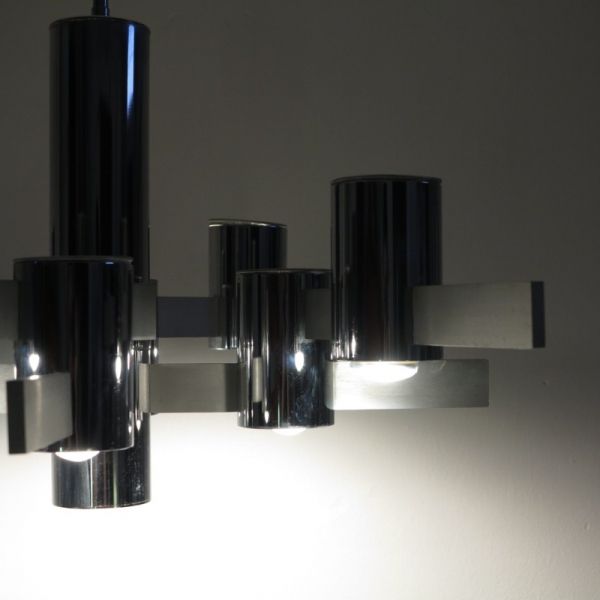 Aluminium Ceiling Light by Gaetano Sciolari