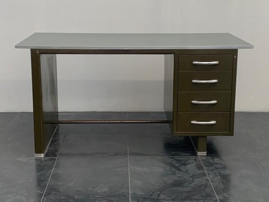 Aluminium Desk with Laminate Top from Carlotti, 1950s-IJR-885670