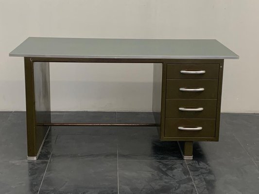 Aluminium Desk with Laminate Top from Carlotti, 1950s-IJR-885670