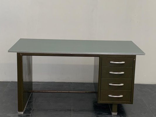 Aluminium Desk with Laminate Top from Carlotti, 1950s-IJR-885670