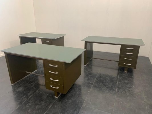 Aluminium Desk with Laminate Top from Carlotti, 1950s-IJR-885670